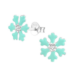 Lasten hopeanapit, Blue Snowflake -lumihiutalekorvakorut