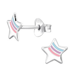Lasten hopeanapit, Rainbow Star -värikkäät tähtikorvakorut