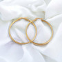 FRENCH RIVIERA|Large Fay Hoops -kirurginteräksiset renkaat (kulta)