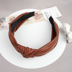 SUGAR SUGAR®, Marley Hairband -ruskea keinonahkainen hiuspanta