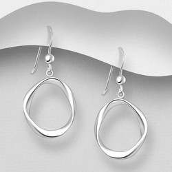 PREMIUM COLLECTION|Minnea -hopeakorvakorut epäsymmetrisellä renkaalla