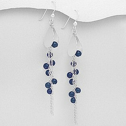 PREMIUM COLLECTION|Tove -hopeiset lapis lazuli korvakorut