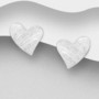PREMIUM COLLECTION|Josefin  -hopeiset sydänkorvakorut matta pinnalla
