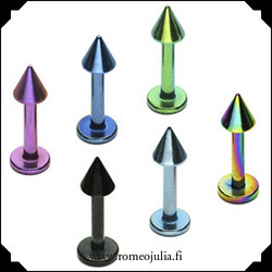 Huulikoru, Labret piikillä, 1,6mm/10mm