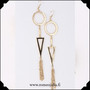 Korvakorut, Pomina Jewellery|Large Geometric Gold Tassels