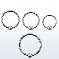 Lävistysrengas, BCR SURGICAL STEEL (1,2mm/4mm/5mm)