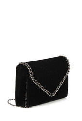 Laukku, BESTINI|Black Velvet Handbag  (musta samettilaukku)
