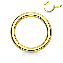Lävistysrengas, Hinged Segment Ring in Gold 1,2mm/useita kokoja