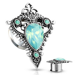 Plugi 14mm, Jade Green Tear Drop