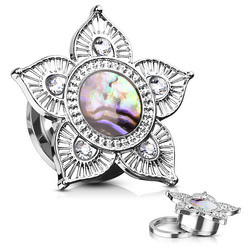 Plugi 8mm, Abalone Shell Flower
