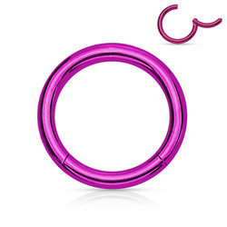 Lävistysrengas, Hinged Segment Ring in Purple 1,2mm/monta kokoa