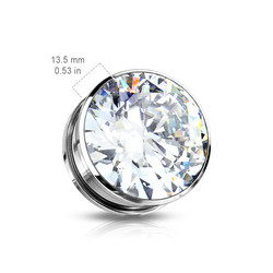Plugi 12mm, Cubic Zirconia