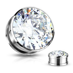 Plugi 12mm, Cubic Zirconia