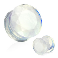 Plugi 10mm, Opalite Faceted Gem (opaliitti luonnonkivi)