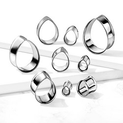 Tunneli 6mm, Tear Drop Shaped 316L Surgical Steel