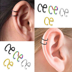 Kiipijä/Ear Cuff, Non-Piercing Cartilage in Black