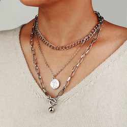 Kerroskaulakoru, FRENCH RIVIERA|Simple Layer Necklace in Silver