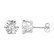 Kirurginteräsnapit, Basic Round Steel Earstuds with CZ -kirkkaat napit