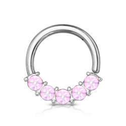 Lävistysrengas 1,2mm, Illuminating Front Facing Hoop Ring in L. Purple