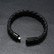 Keinonahkainen rannekoru, Stylish Black Faux Leather Bracelet