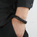 Keinonahkainen rannekoru, Stylish Black Faux Leather Bracelet