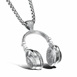 Kirurginteräsriipus, XL Streetstyle Headphone Necklace