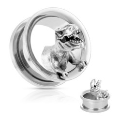 Tunneli 10mm, T-Rex Dinosaur 316L Surgical Steel