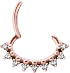 PREMIUM COLLECTION|Kivellinen ruusukulta septum & daith clicker
