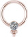 Lävistysrengas, Titanium Cluster with Crystals in Rosegold
