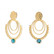 Korvakorut, BOHM PARIS|Boucles Melina avec cristal royal green