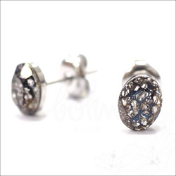 Korvakorut, BOHM PARIS|Boucles Sylvie avec cristal noire patina