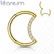 Lävistysrengas, Implant Grade Titanium Crescent Moon in Gold