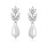 Kristallikorvakorut, ATHENA BRIDAL|Delicate Pearl Earrings