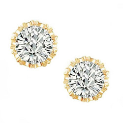 Kristallikorvakorut, ATHENA BRIDAL|Princess Crystal Earrings in Gold
