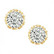 Kristallikorvakorut, ATHENA BRIDAL|Princess Crystal Earrings in Gold