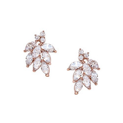 Kristallikorvakorut, ATHENA BRIDAL|Dainty Bella Earrings in Rosegold