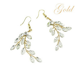 Kristallikorvakorut, ATHENA BRIDAL|Crystal Twine Earrings in GD