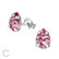 Hopeiset korvanapit, LA CRYSTALE|Soft Lilac Teardrop Earrings