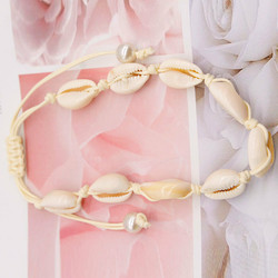 Nilkkakoru|HOLIDAY COLLECTION, White Summer Seashell Anklet