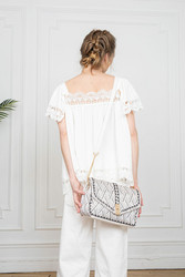 Laukku, BESTINI Paris|Boho Handbag with Black Details