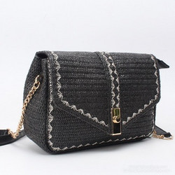 Laukku, BESTINI Paris|Boho Handbag with Light Grey Details