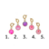 Maskotti/riipus, BOHM PARIS|Lockie Charm Casper nuances rose