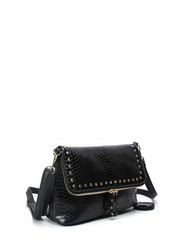Laukku, BESTINI Paris|Small Handbag in Black with Gold Details