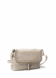 Laukku, BESTINI Paris|Small Handbag in Beige with Gold Details