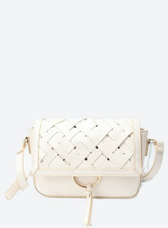 Laukku, BESTINI Paris|Handbag in White with Braided Decoration