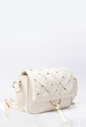 Laukku, BESTINI Paris|Handbag in White with Braided Decoration