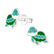 Lasten hopeakorvakorut, Turtle -kilpikonnakorvakorut