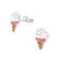 Lasten hopeakorvakorut, Licorice Ice Cream -jäätelökorvakorut