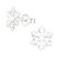 Hopeiset korvanapit, Winter Snowflake -lumihiutalenapit