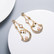 Korvakorut, FRENCH RIVIERA|Shimmering Star and Moon Gold Earrings